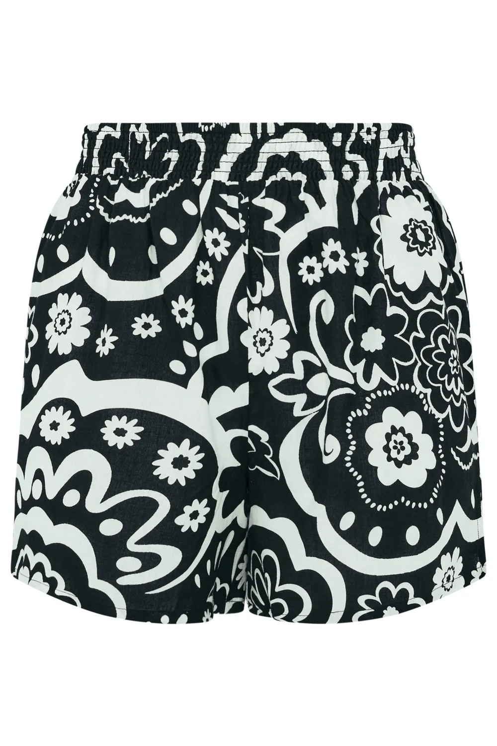 YOURS Curve White Abstract Print Shorts