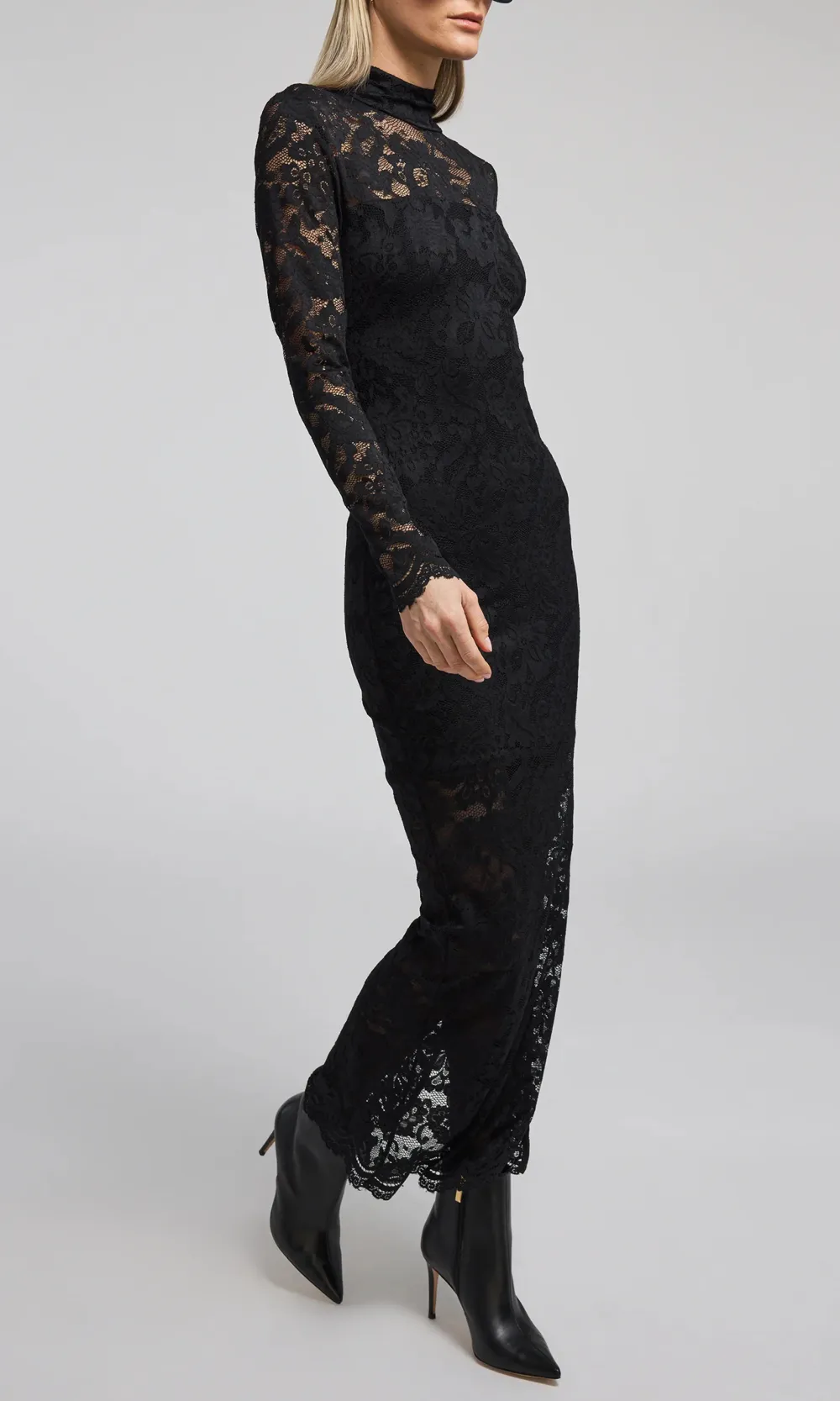 Lace Long Sleeve Maxi Dress