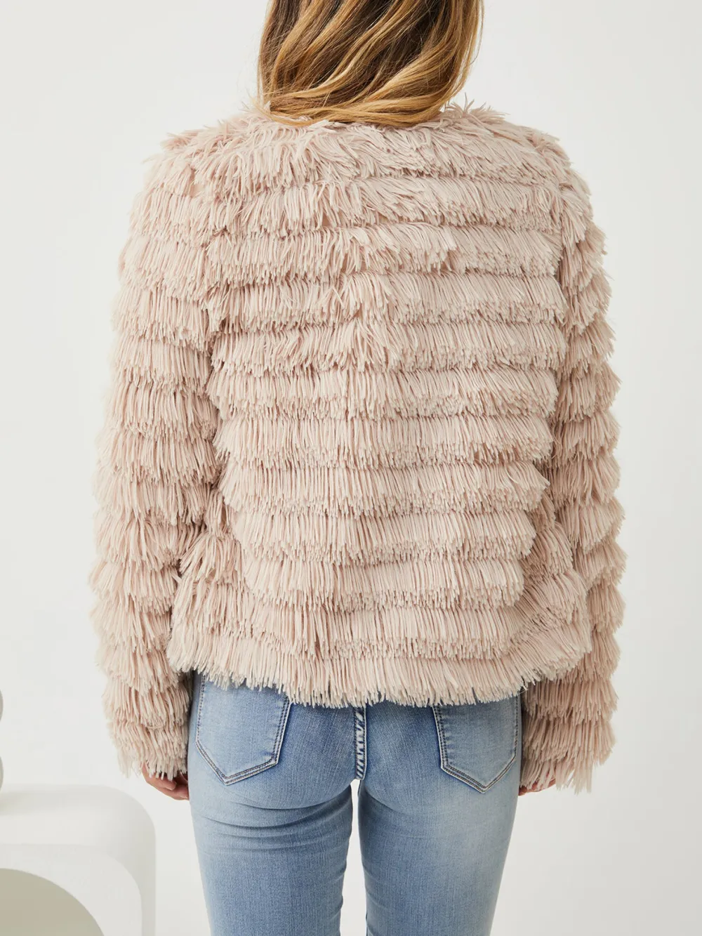 Beige Daily Long sleeves Jacket