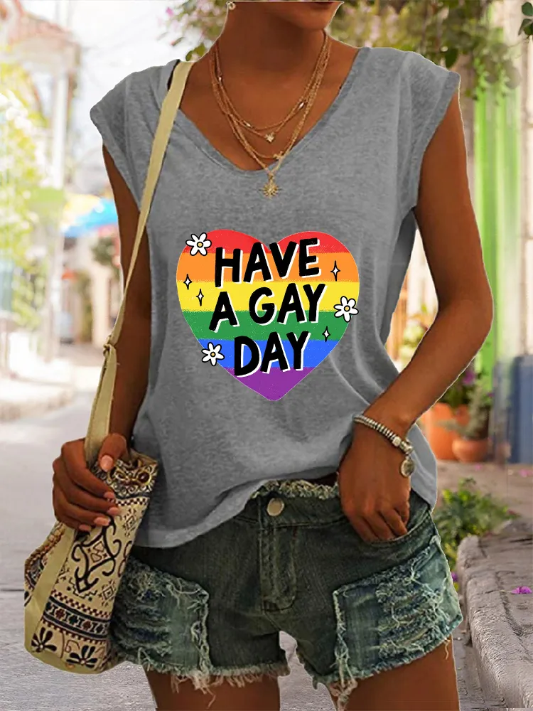 Women's Have A Gay Day V-neck Vest
