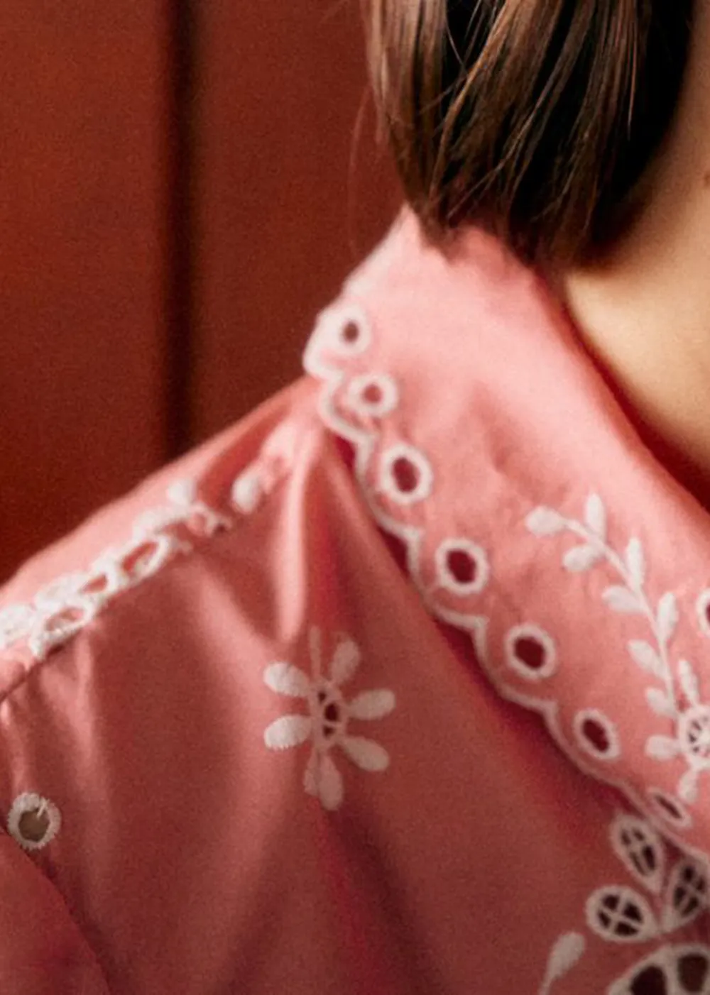 Short Sleeved Embroidered Shirt