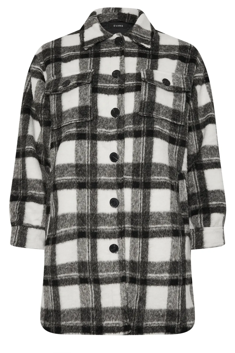 Evans Black & White Check Shacket