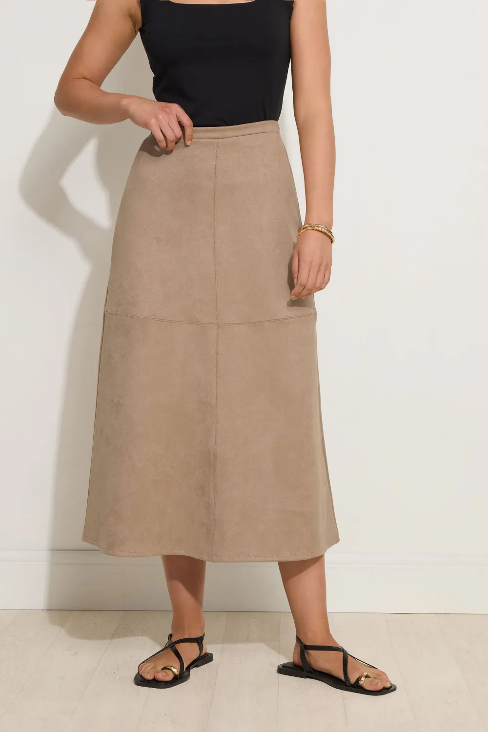 Casual Plain Midi Skirt