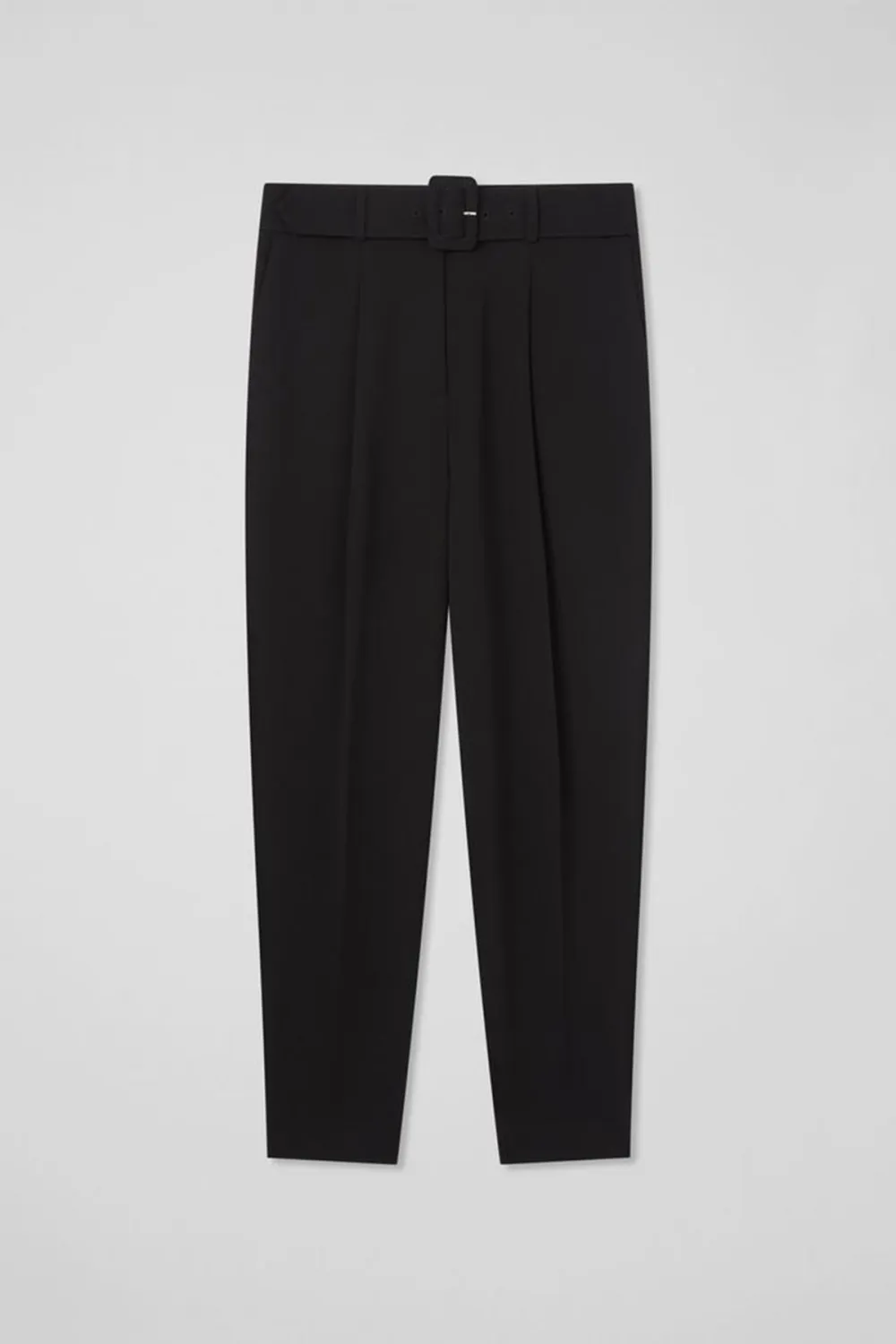 Black High Waist Tapered Trousers