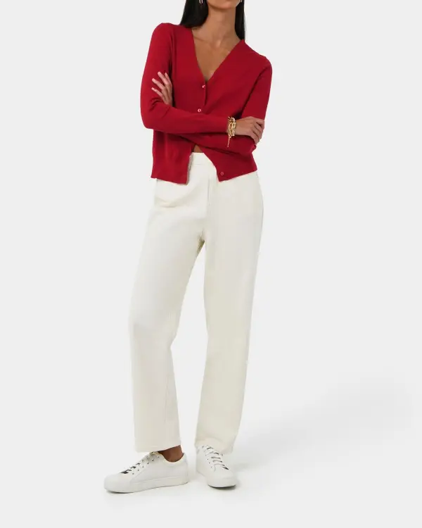 Full Sleeves V-neck Knit Cardigan