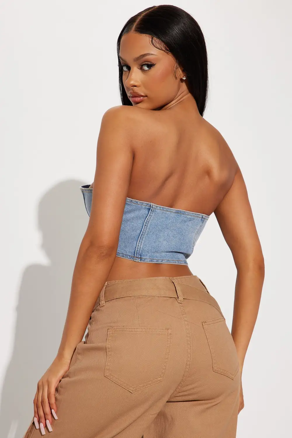 Nubia Denim Top - Light Wash