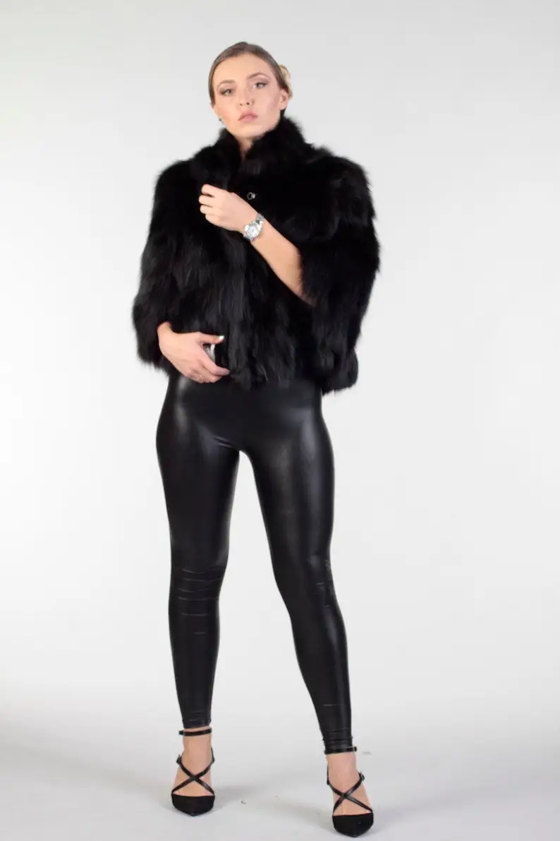 Black Fox Fur coat