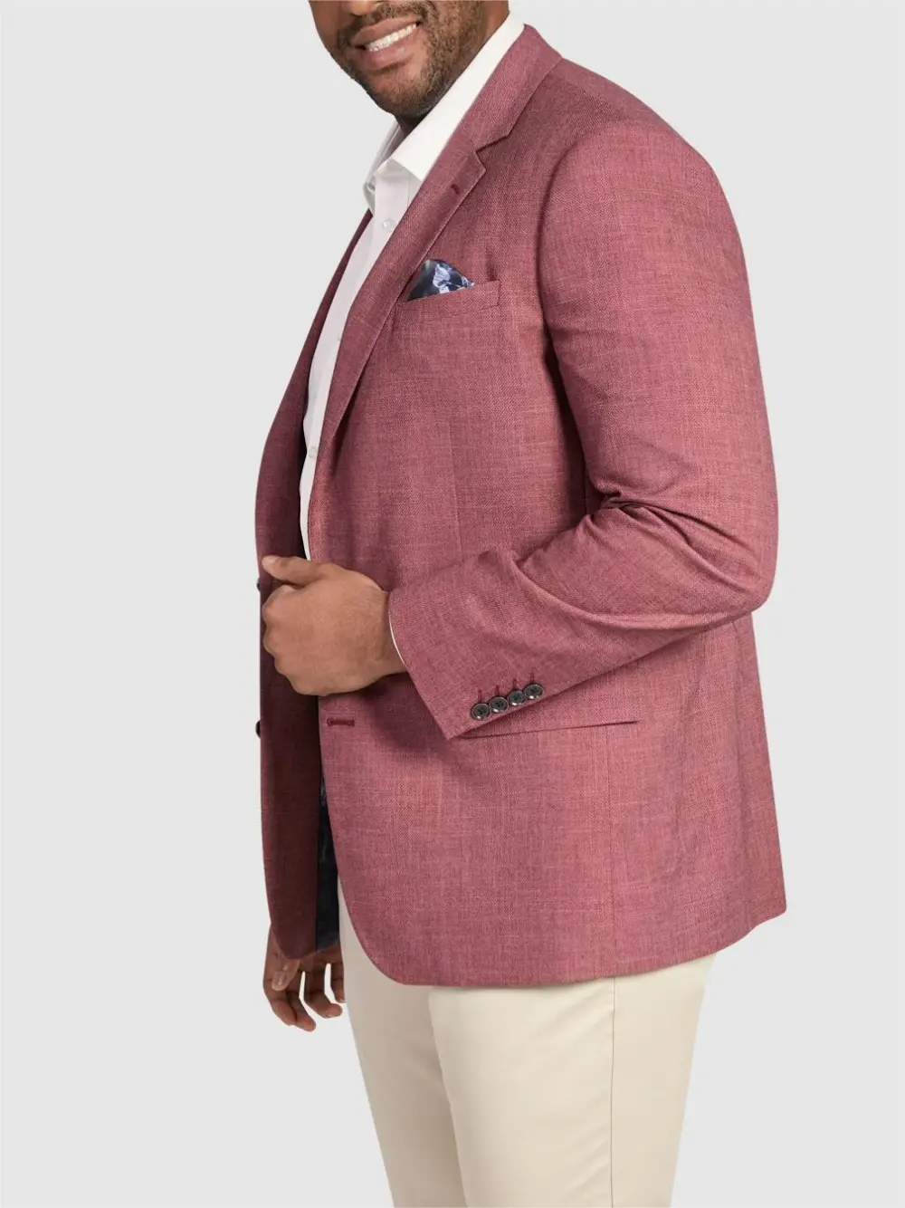 RASPBERRY TEXTURED STRECH BLAZER