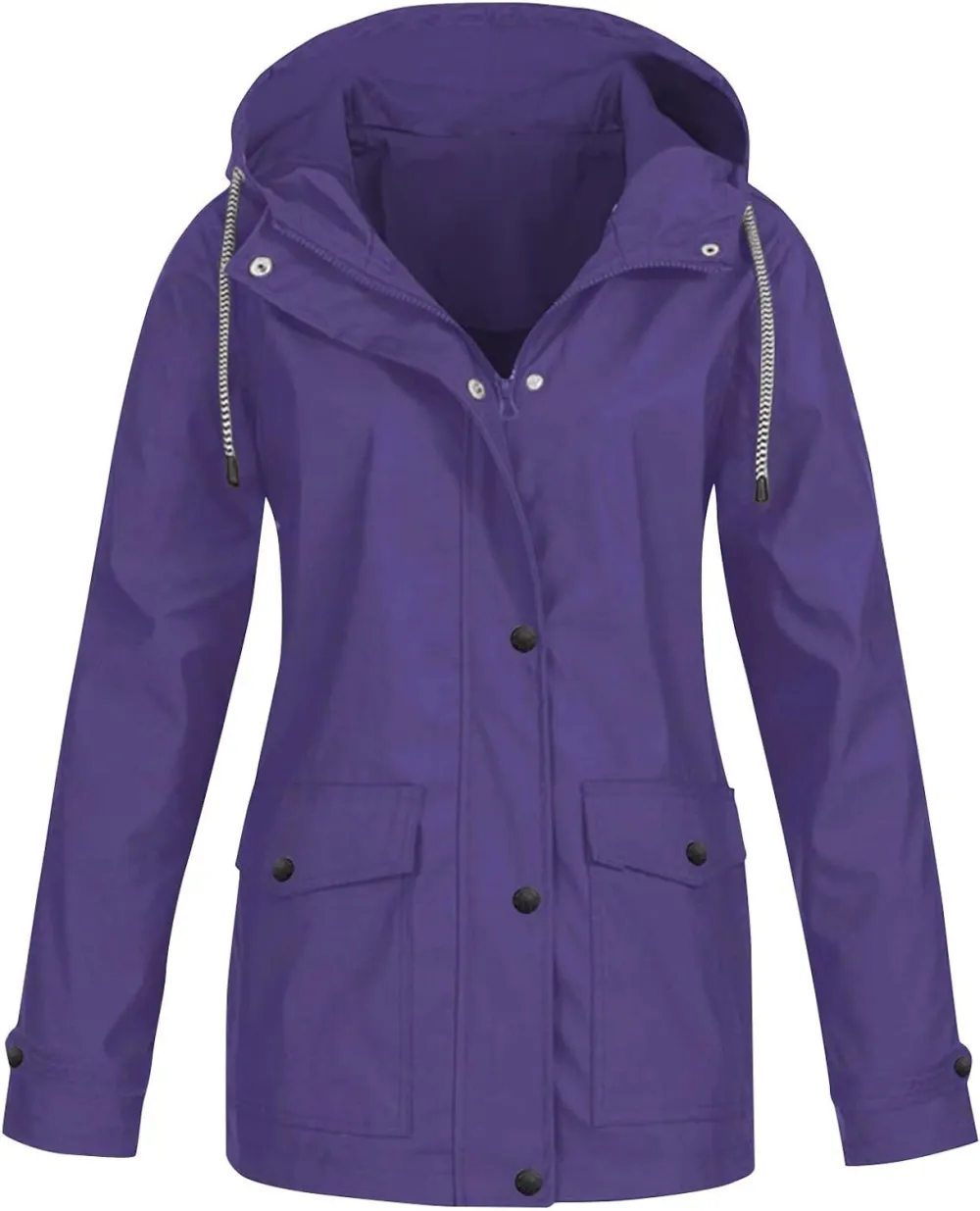 Rain Jackets For Women Waterproof With Hood Lightweight Casual Anorak Travel Hiking Coats with Pockets 720