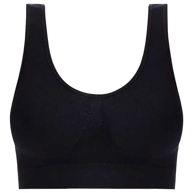 Underwear Women's Plus Size Deep U Comfortable Beauty Back Yoga Vest with Pads No Steel Ring Gathered Shock-proof Sports Bra