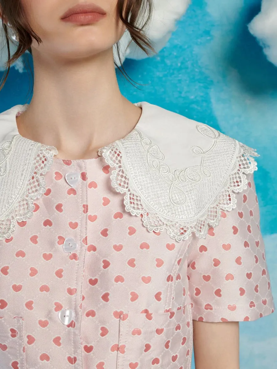 Easy Casual Wear Jacquard Bow Top