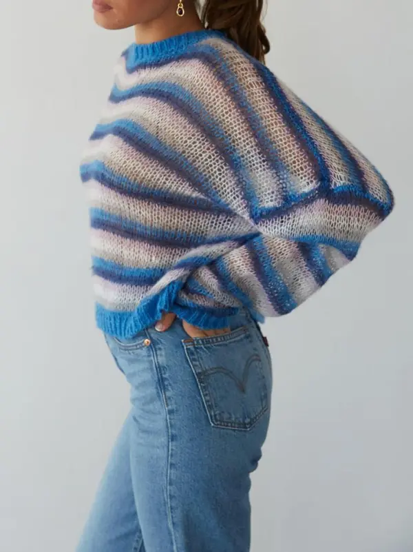 Coraline Loose Knit Striped Sweater
