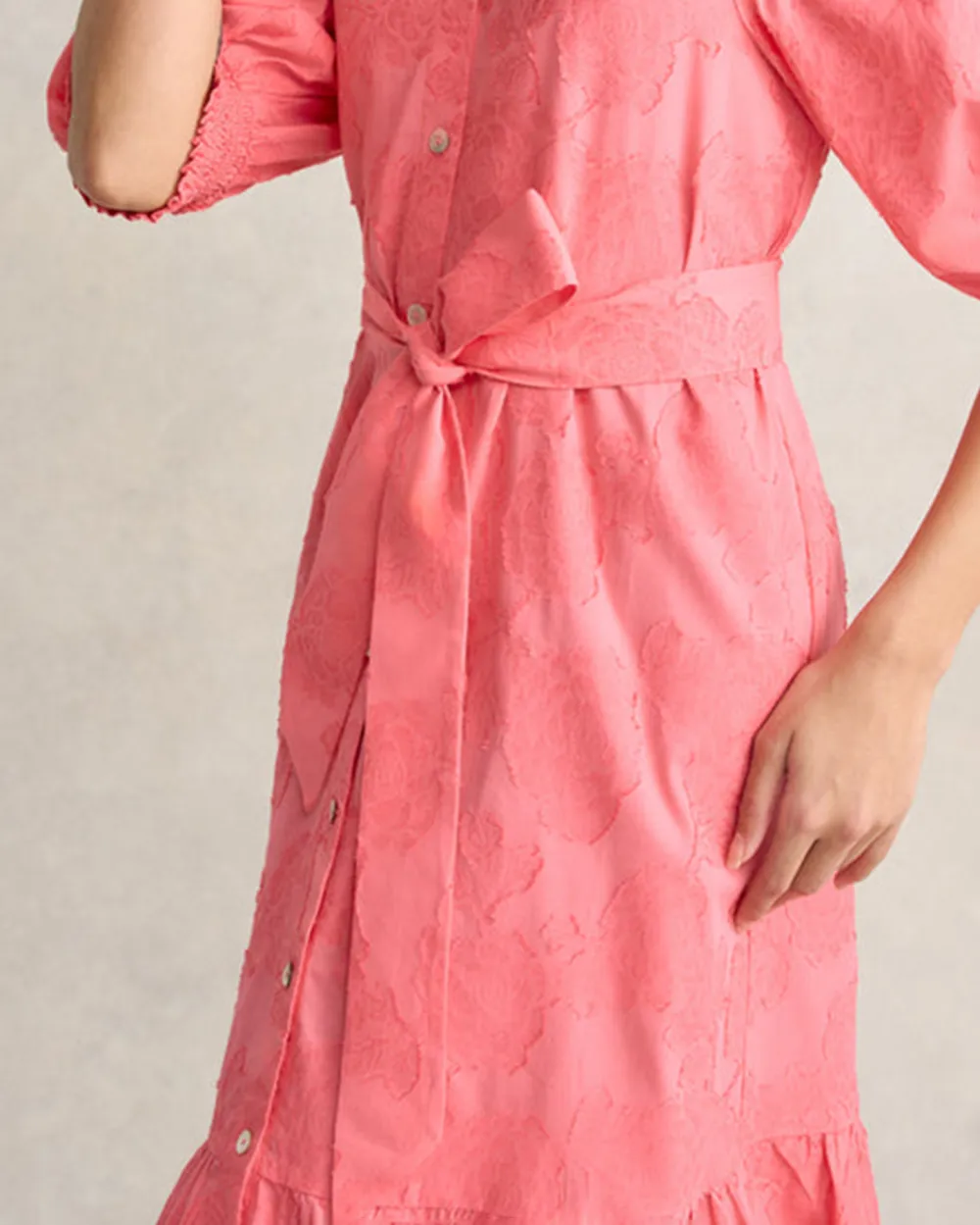 Smock Detail Cotton Dress