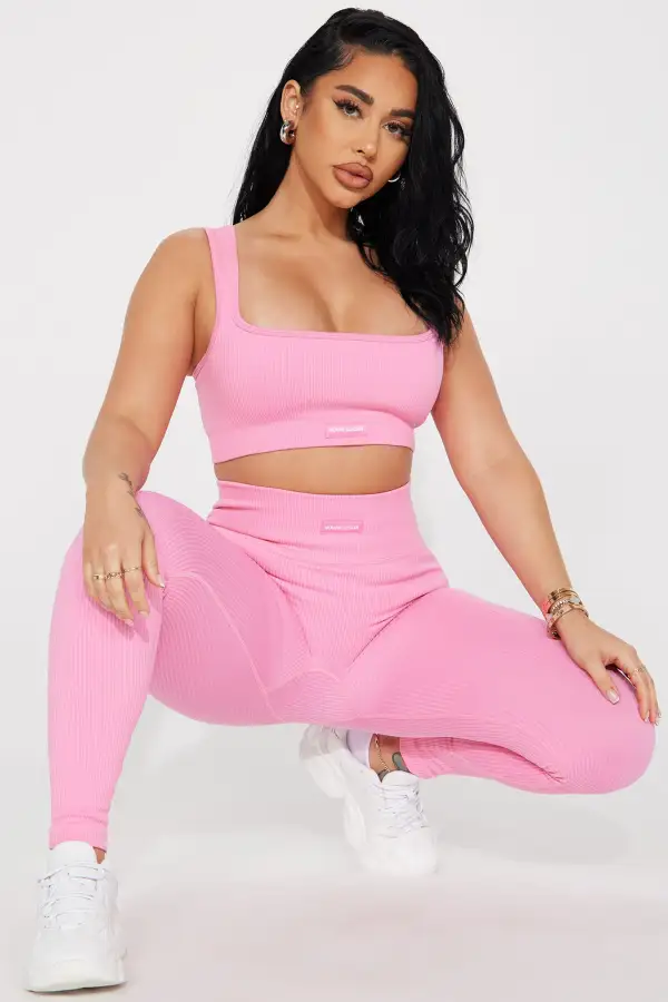 Effortless Orpheus Ribbed Seamless Bra Top - Bubblegum