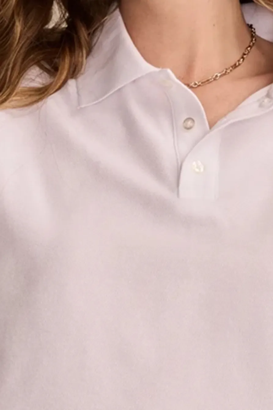 Bright White Short Sleeve Polo