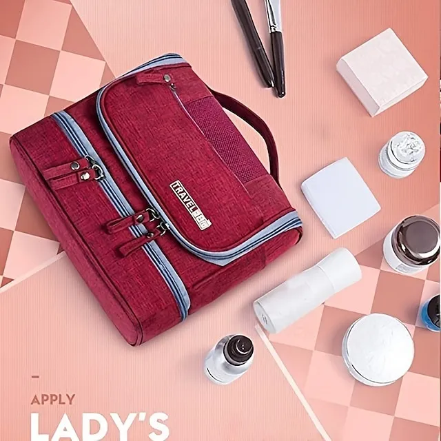 Makeup Bag Women Bags Men Large Waterproof Nylon Travel Cosmetic Bag Organizer Case Necessary Dry And Wet Separation Bag Wash