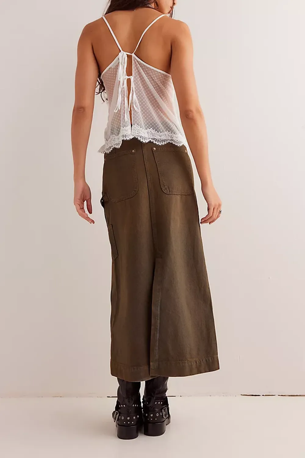 Cargo Pocket Midi Skirt