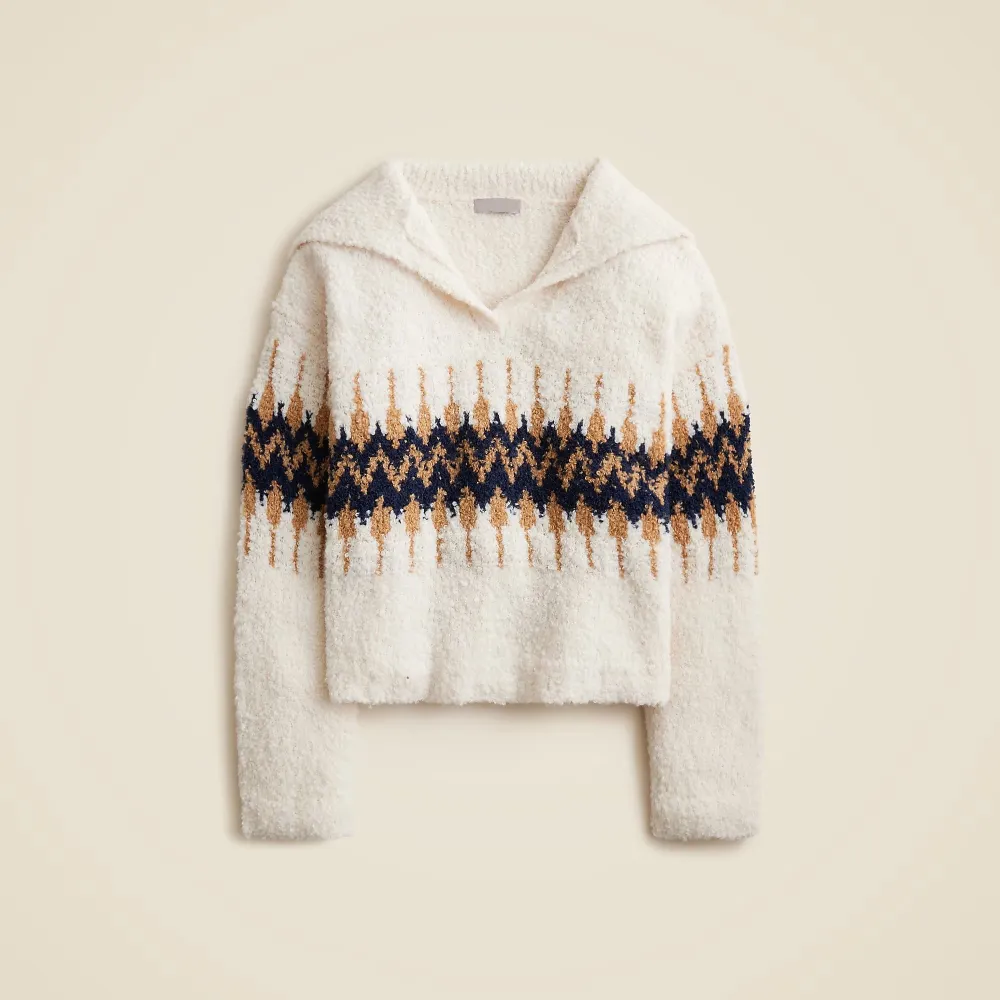 Cream Brown Navy Alpaca Sweaters