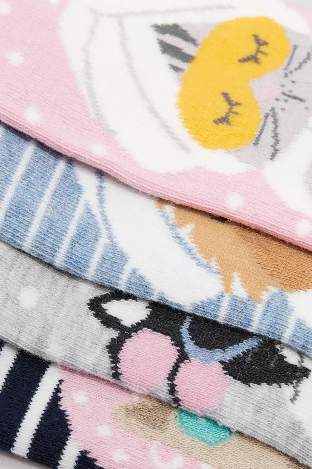 4 PACK Pink & Blue Dog & Cat Spa Ankle Socks