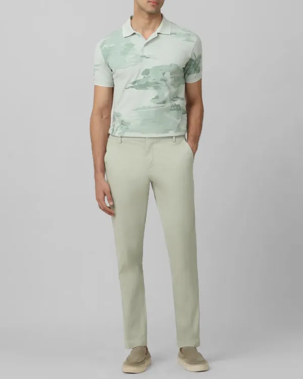 Daily Simple And Slimming Light Green Polo Shirt