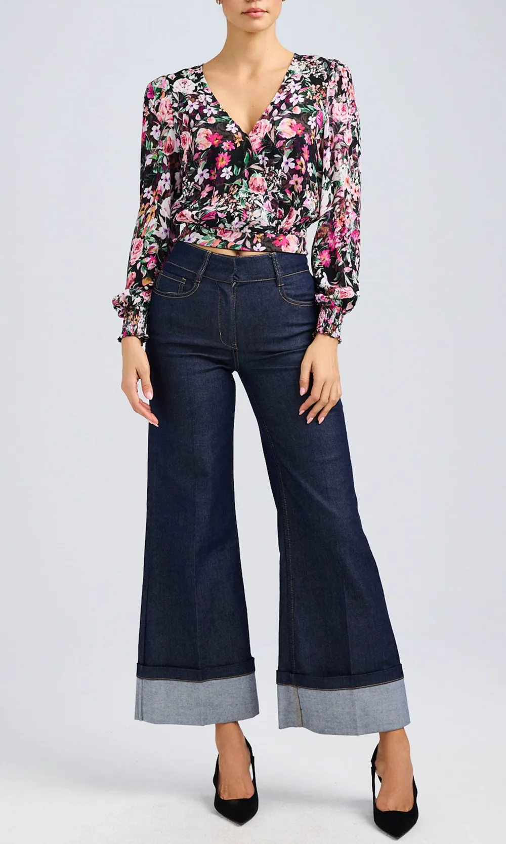 V-Neck Floral Sexy Shirt