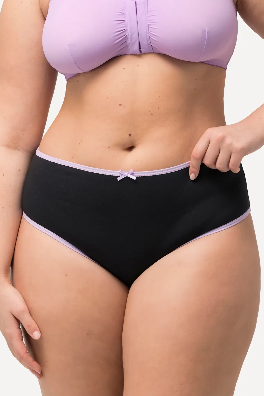 Midislips 5er-Pack farbige Kanten