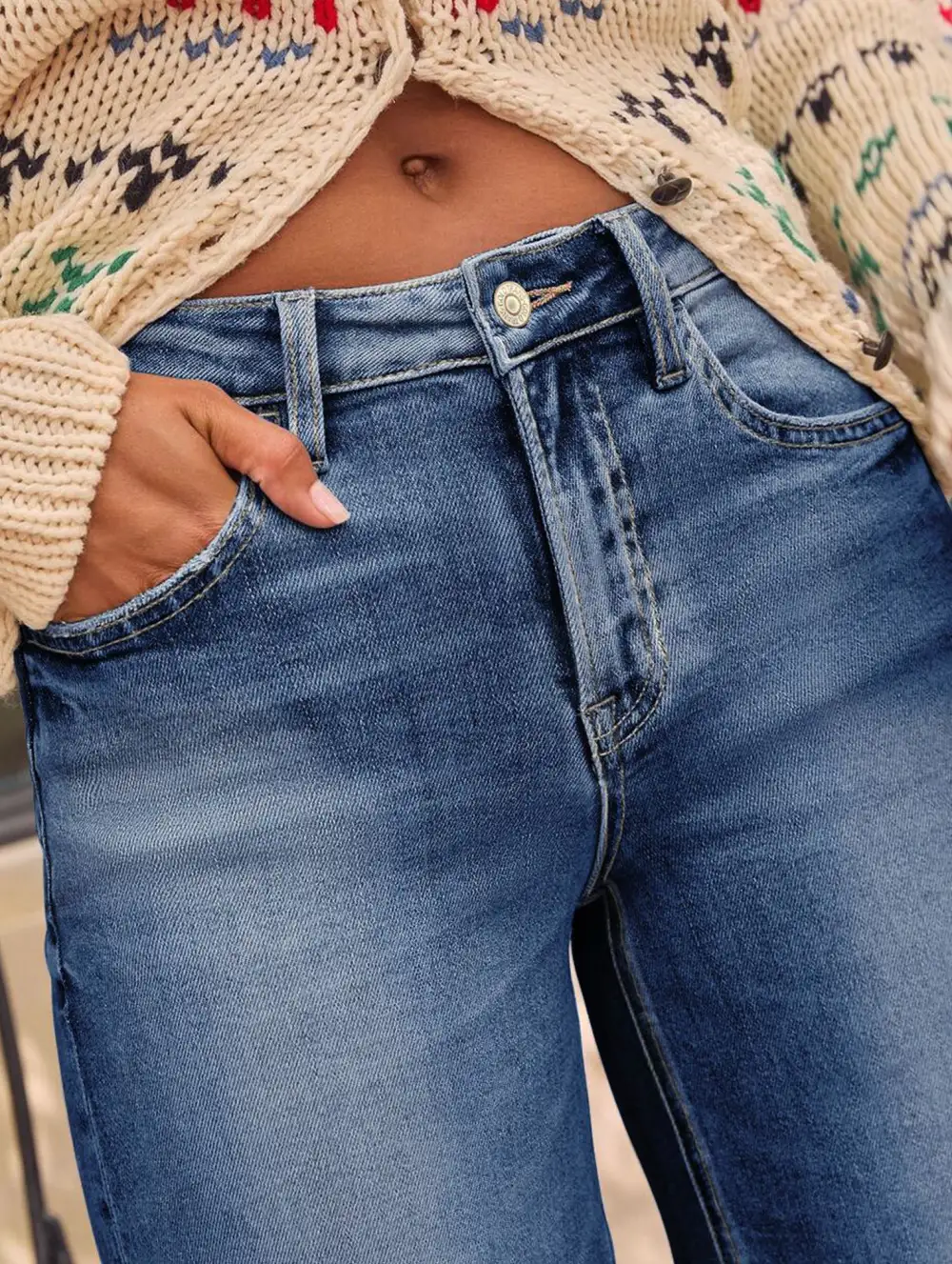 High Waisted Retro Loose Casual Jeans