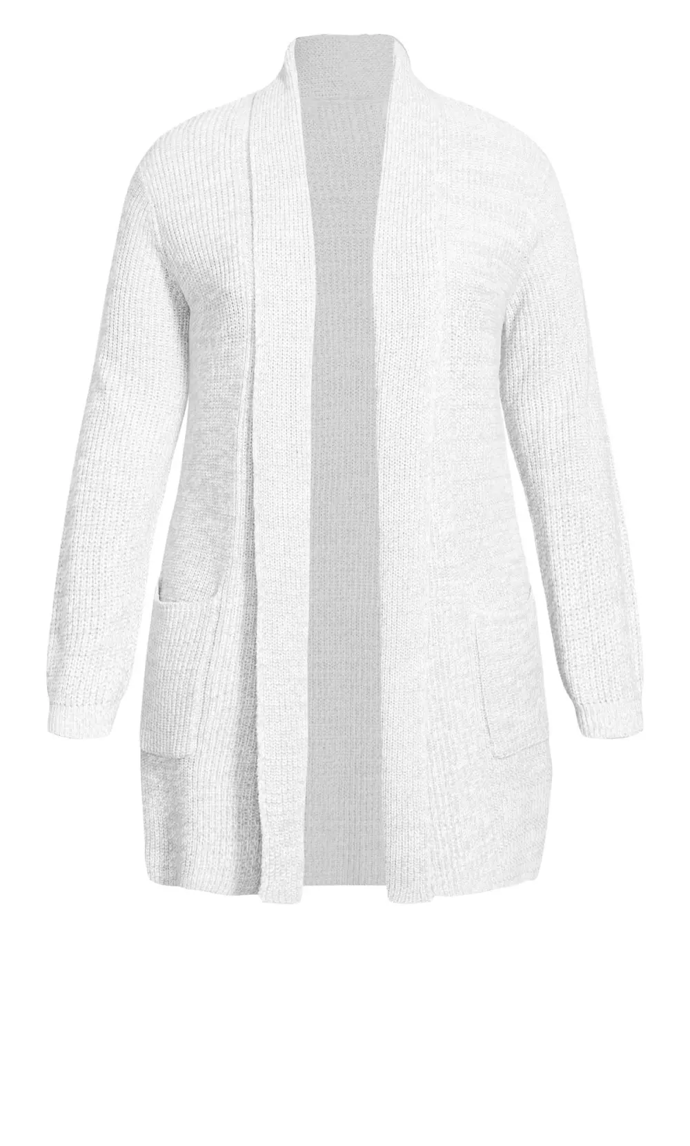 Evans Grey Shawl Collar Cardigan