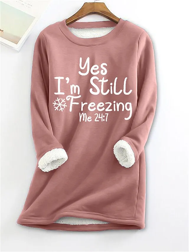 Women's Fleece Pajama Sets Lounge Sets Letter Warm Comfort Soft Home Daily Bed Fleece Warm Breathable Crew Neck Long Sleeve Pullover Pant Elastic Waist Fall Winter Pink