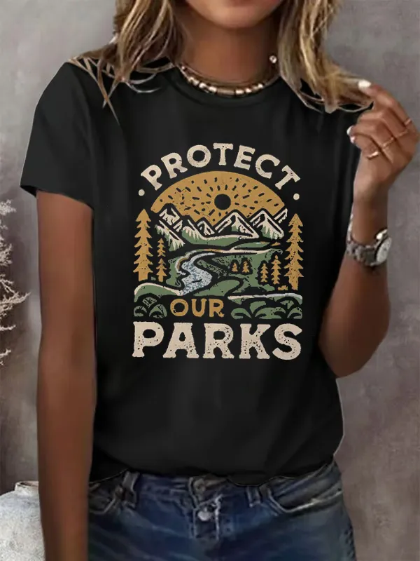 Protect Our Parks Hand-Drawn Comfort Colors T-Shirt