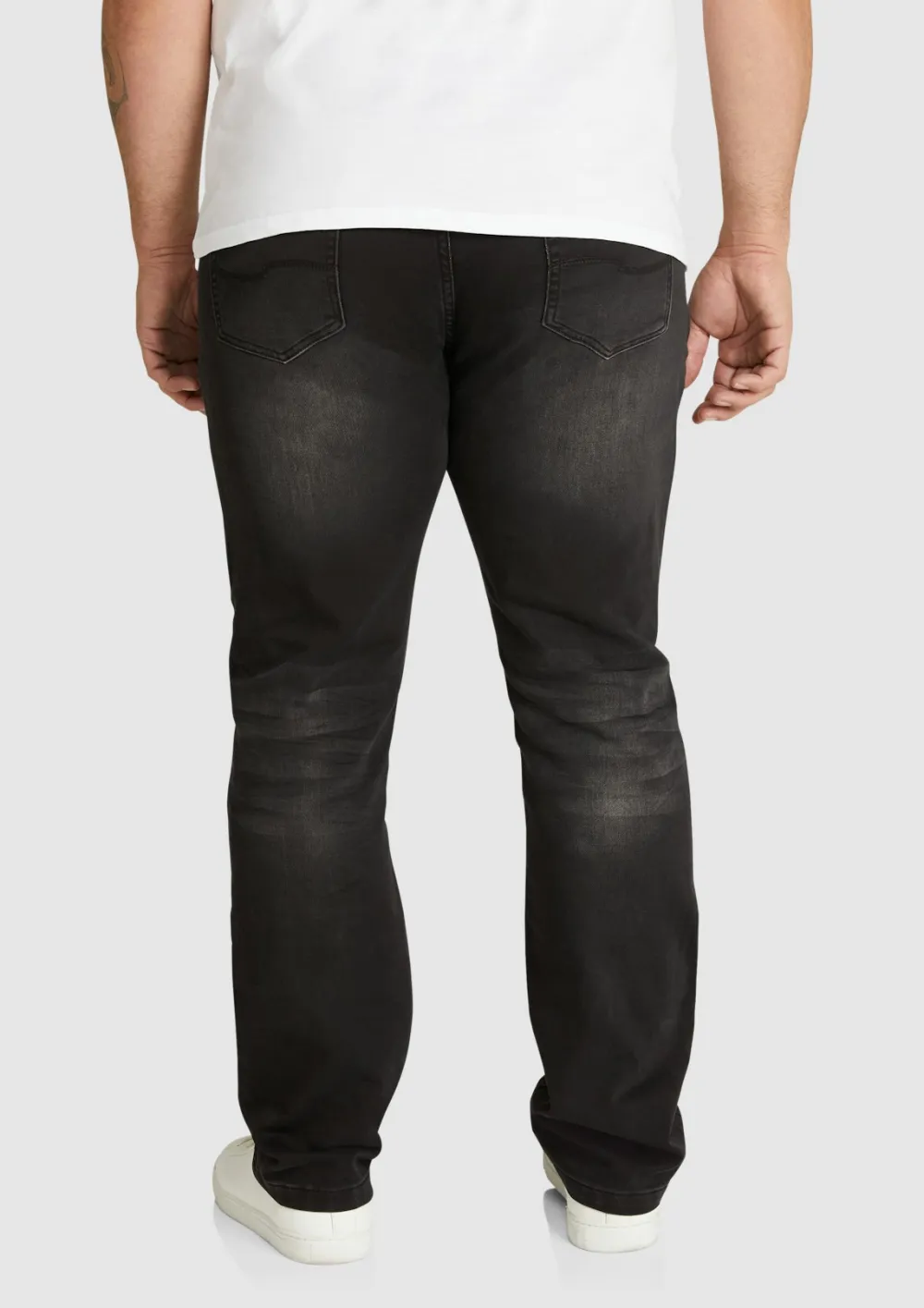 BLACK REGULAR STRETCH JEAN