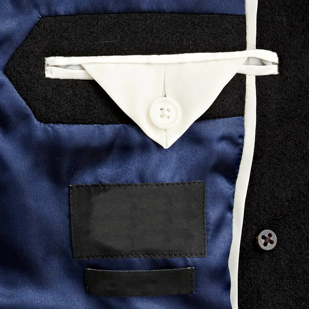 Wool-Blend Melton Double-Breasted Topcoats