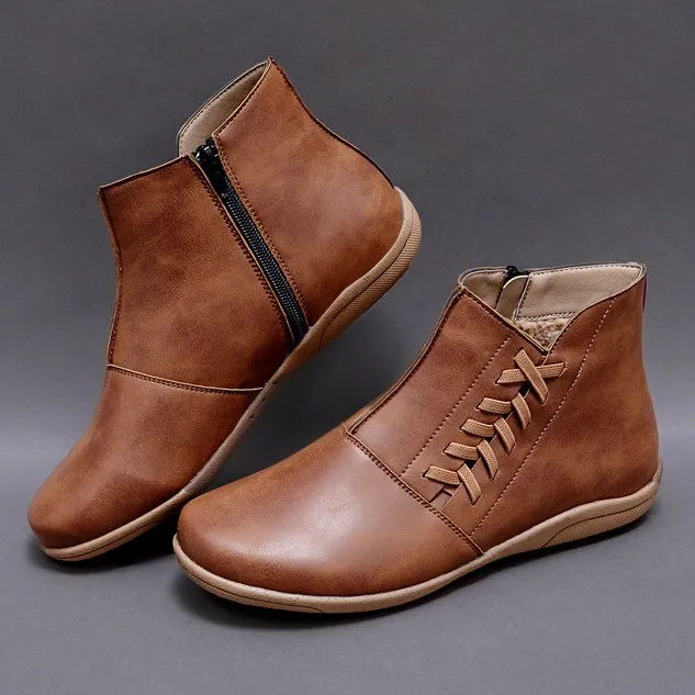 Women Winter Flat Heel Boots