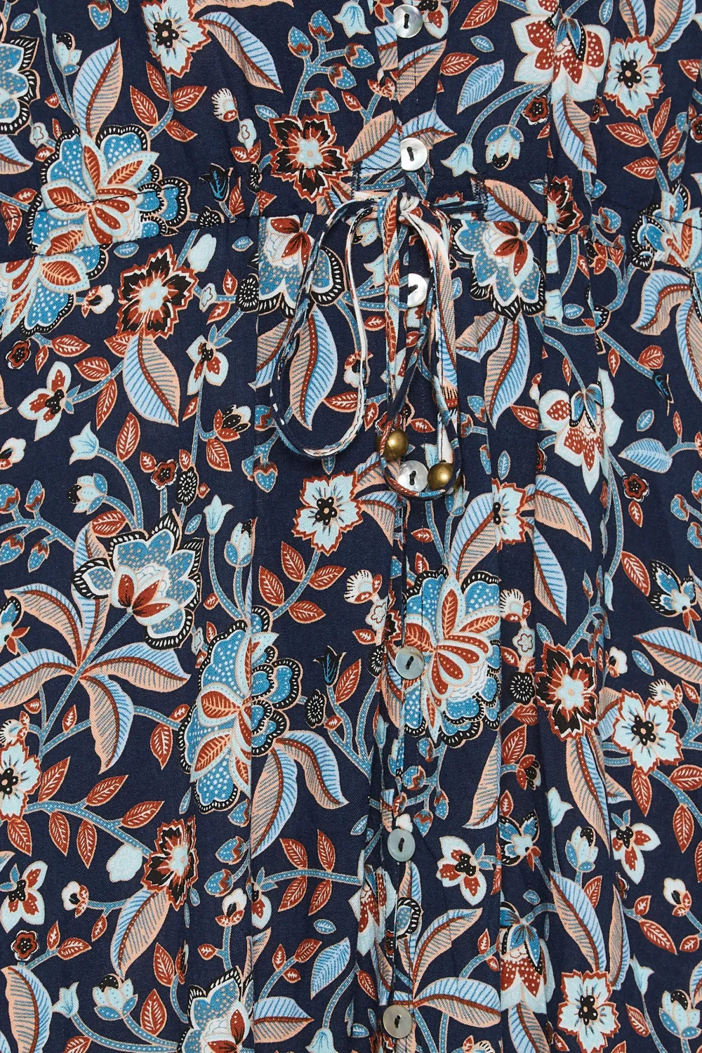 LTS Tall Navy Blue Floral Print Border Maxi Dress