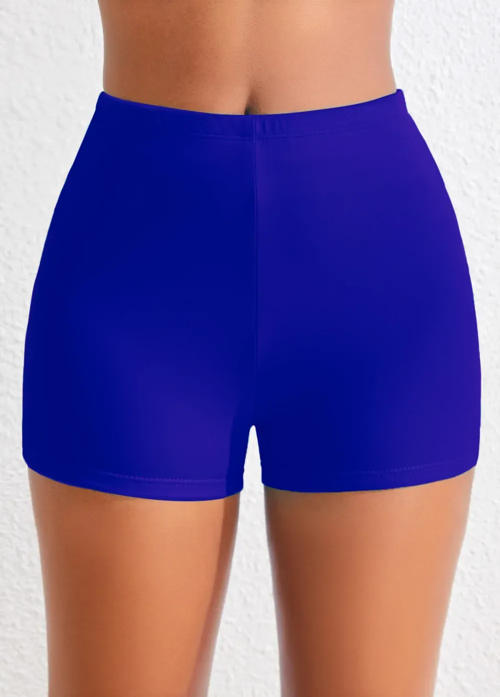 Mid Waisted Peacock Blue Swim Shorts
