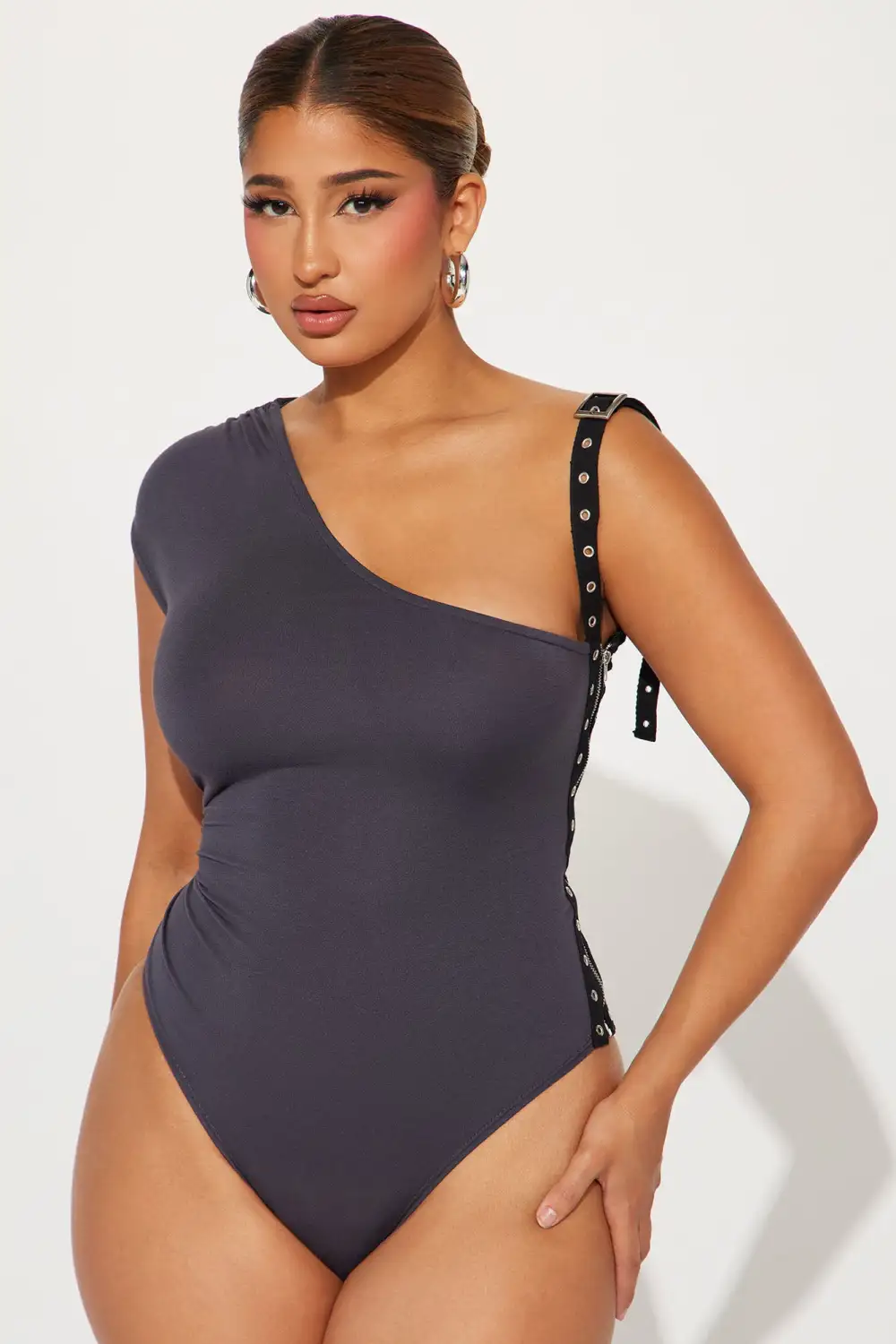 What Attitude Bodysuit - Charcoal