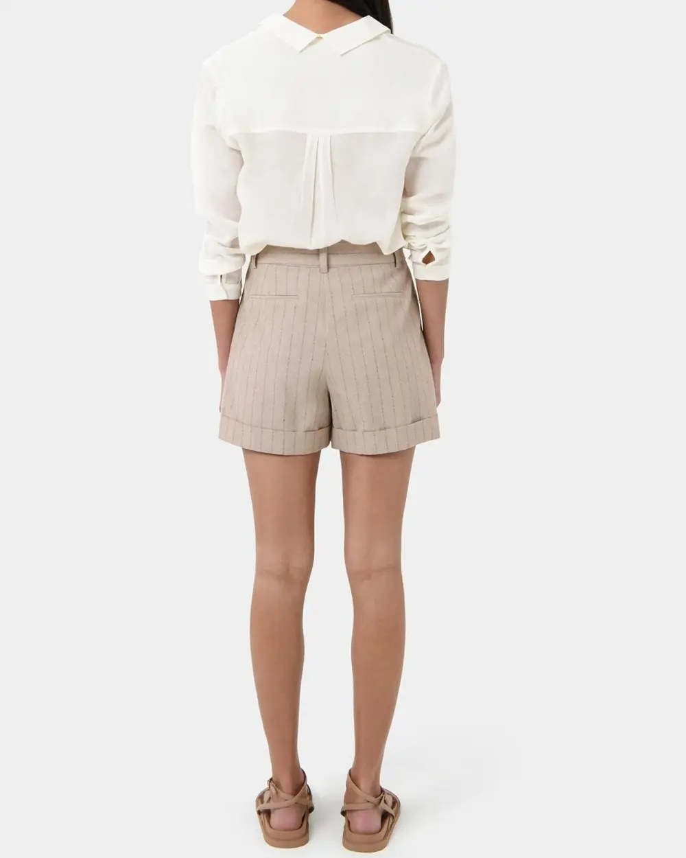 Striped Pattern Design Cotton Shorts