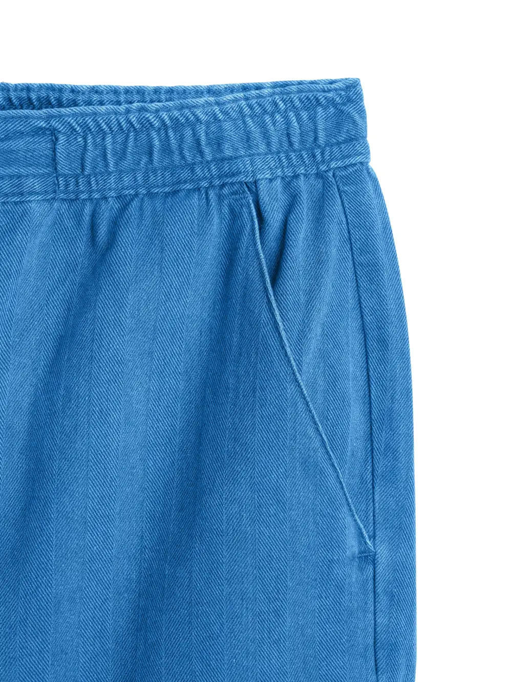 Indigo Straight-Leg Cotton Shorts