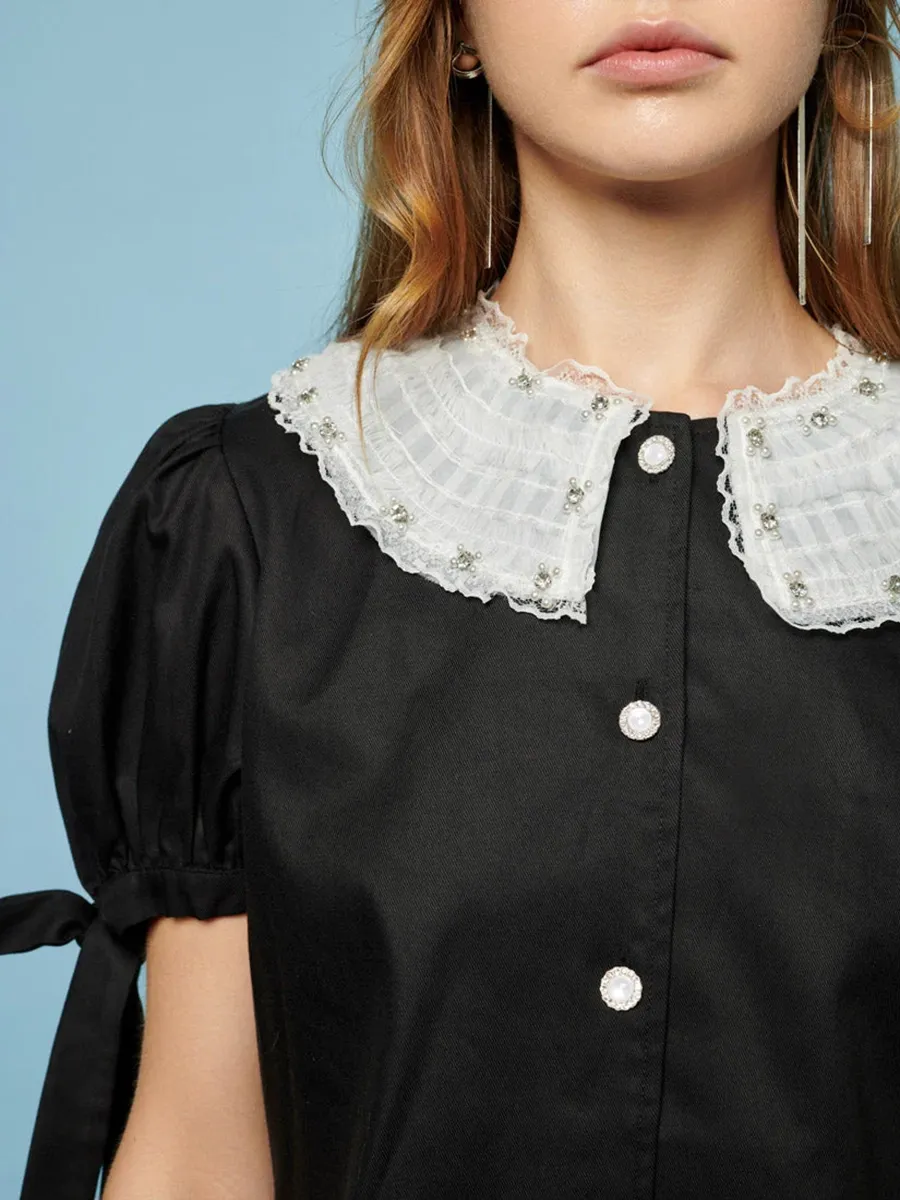 Daily Bow Short Sleeve Top