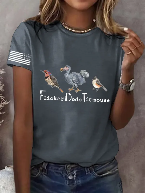 Women'S T-Shirt Women'S Animal FDT Printed Casual T-Shirt