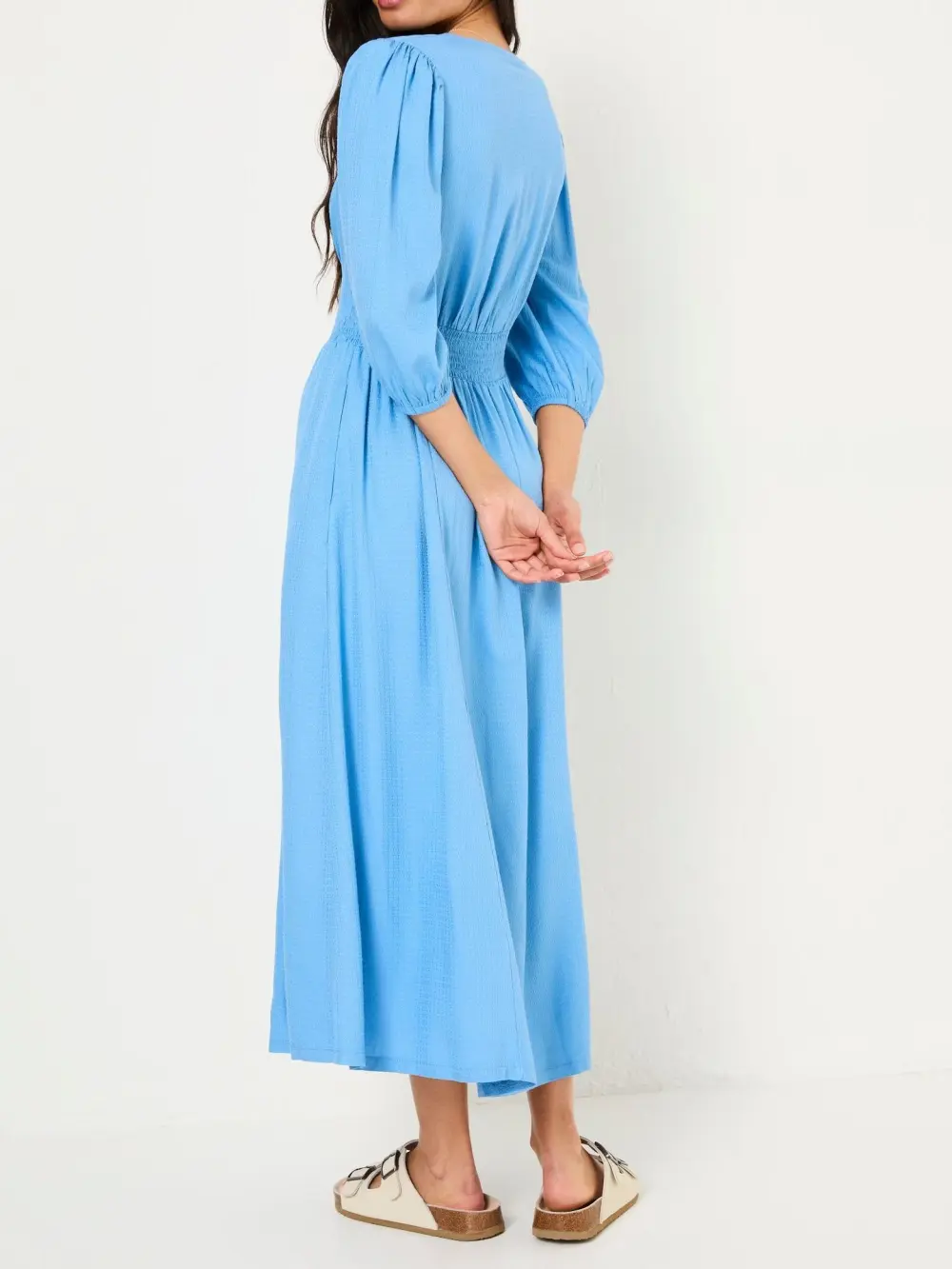 Bright Blue Rene Textured Midi Dress