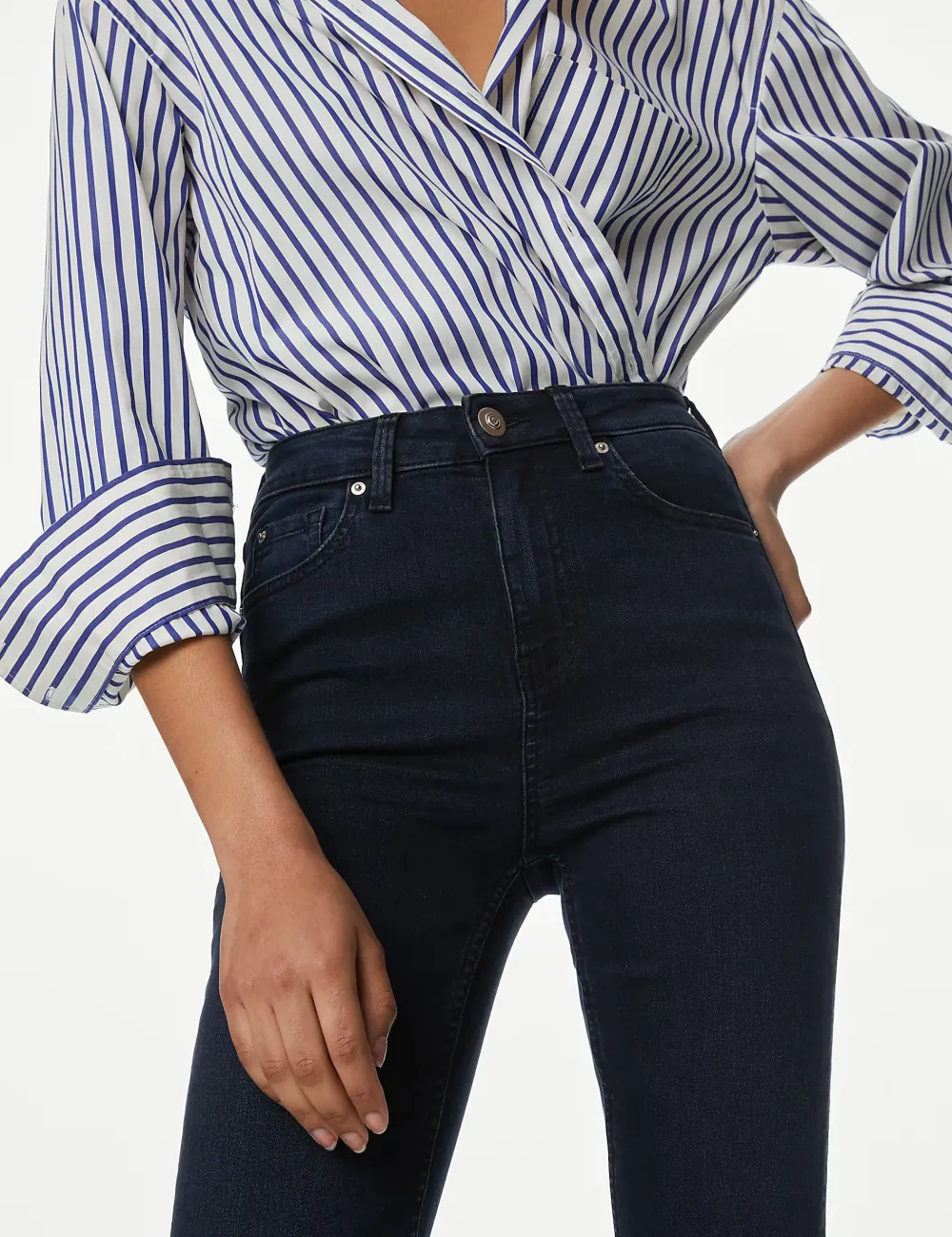 Womens Casual Slit Jeans