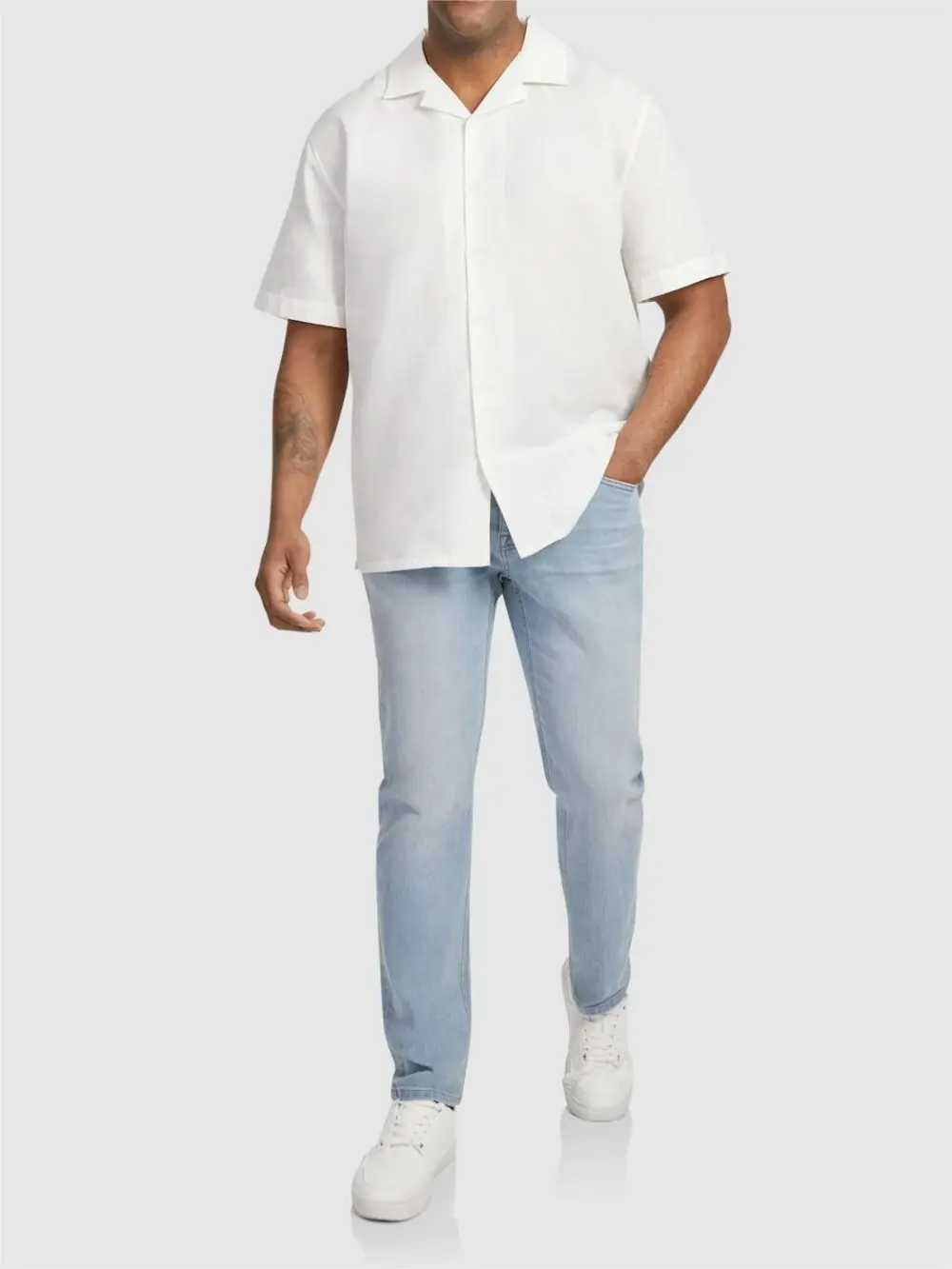 WHITE RELAXED FIT SHIRT