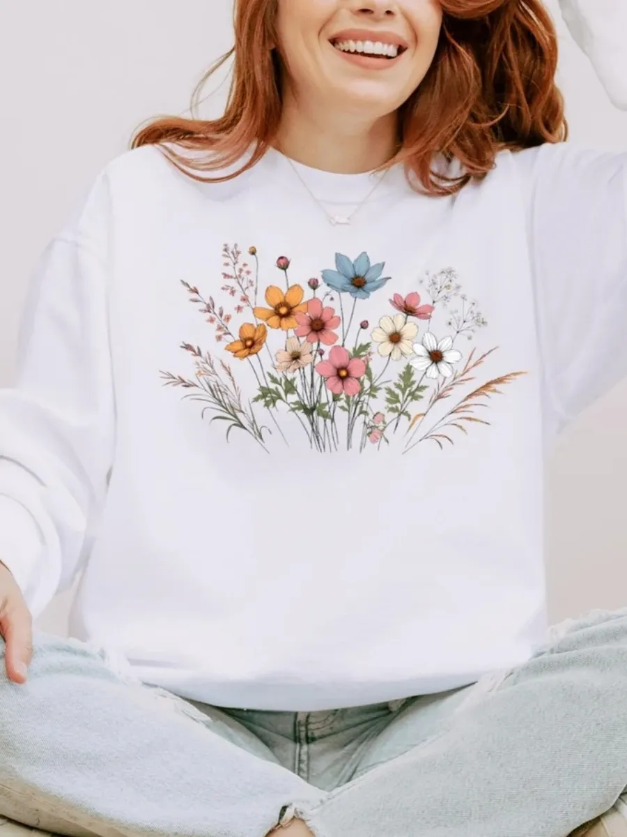 Wildflower Round Neck Sweatshirt