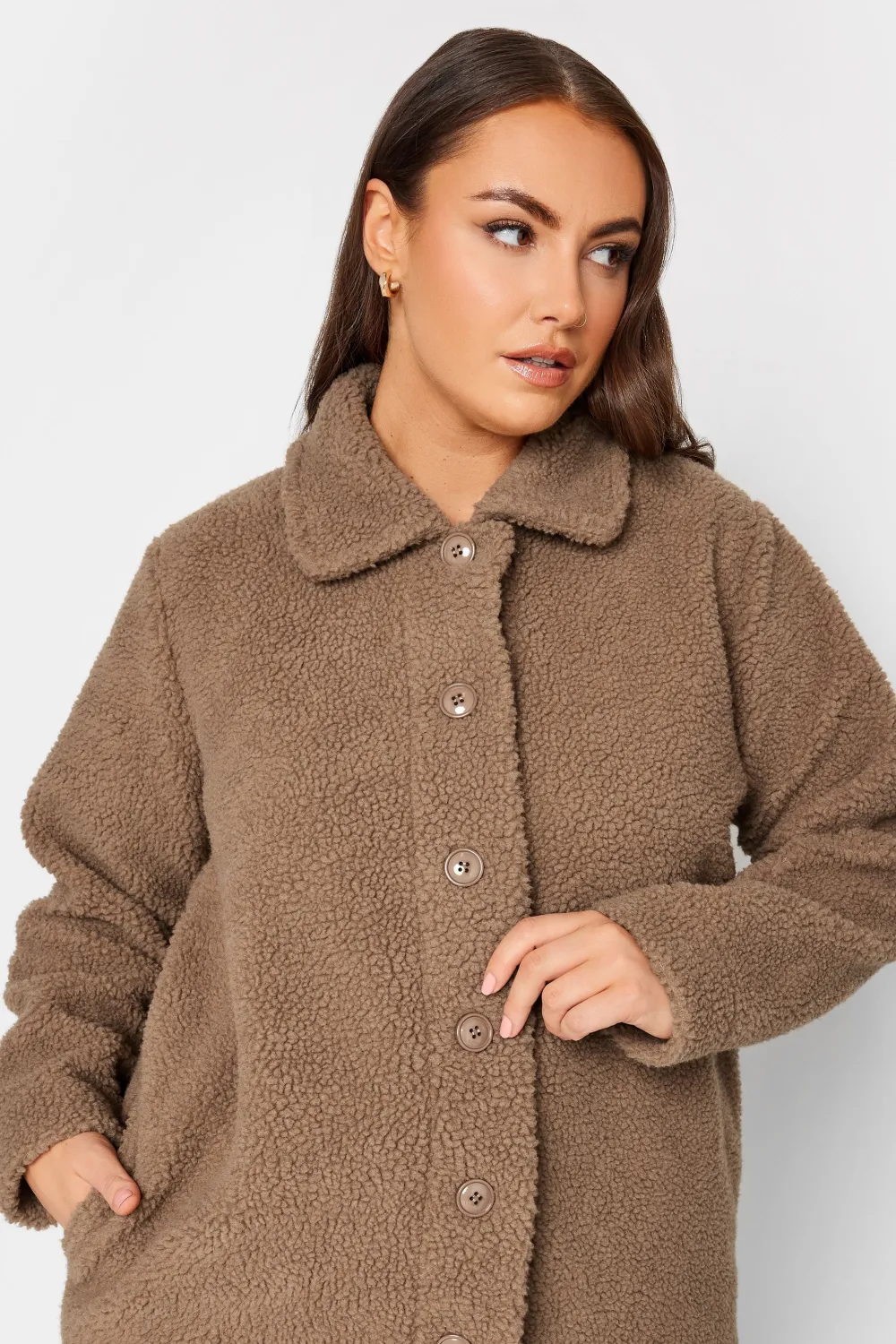 YOURS Curve Black Teddy Fleece Jacket