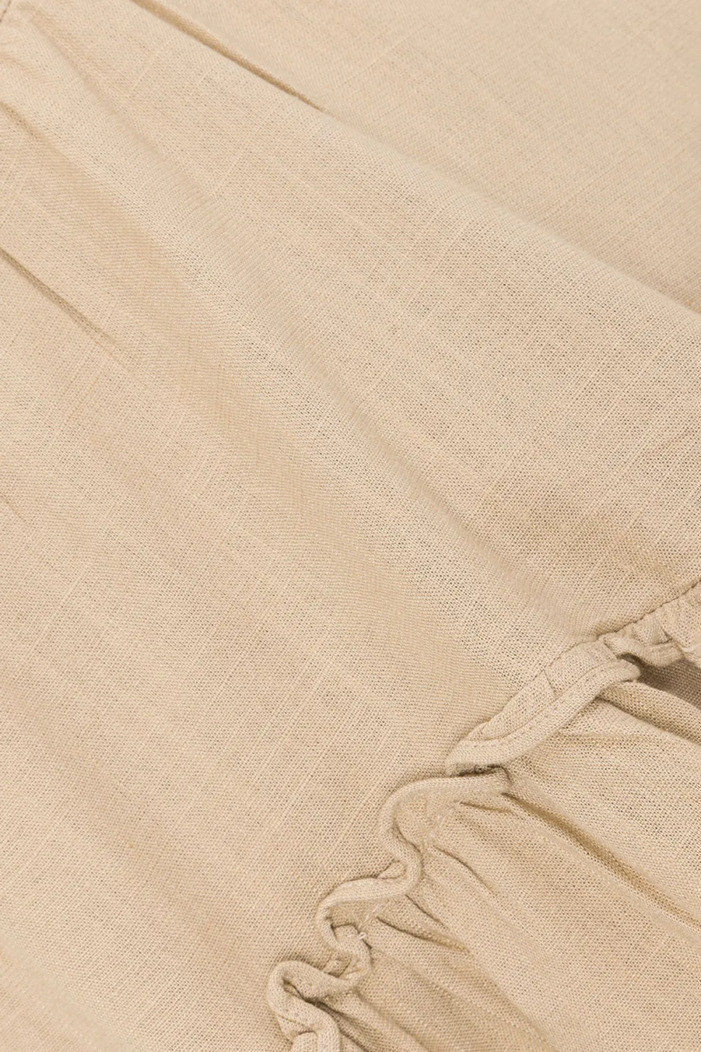 Ruffled V Neck Short Sleeve Top