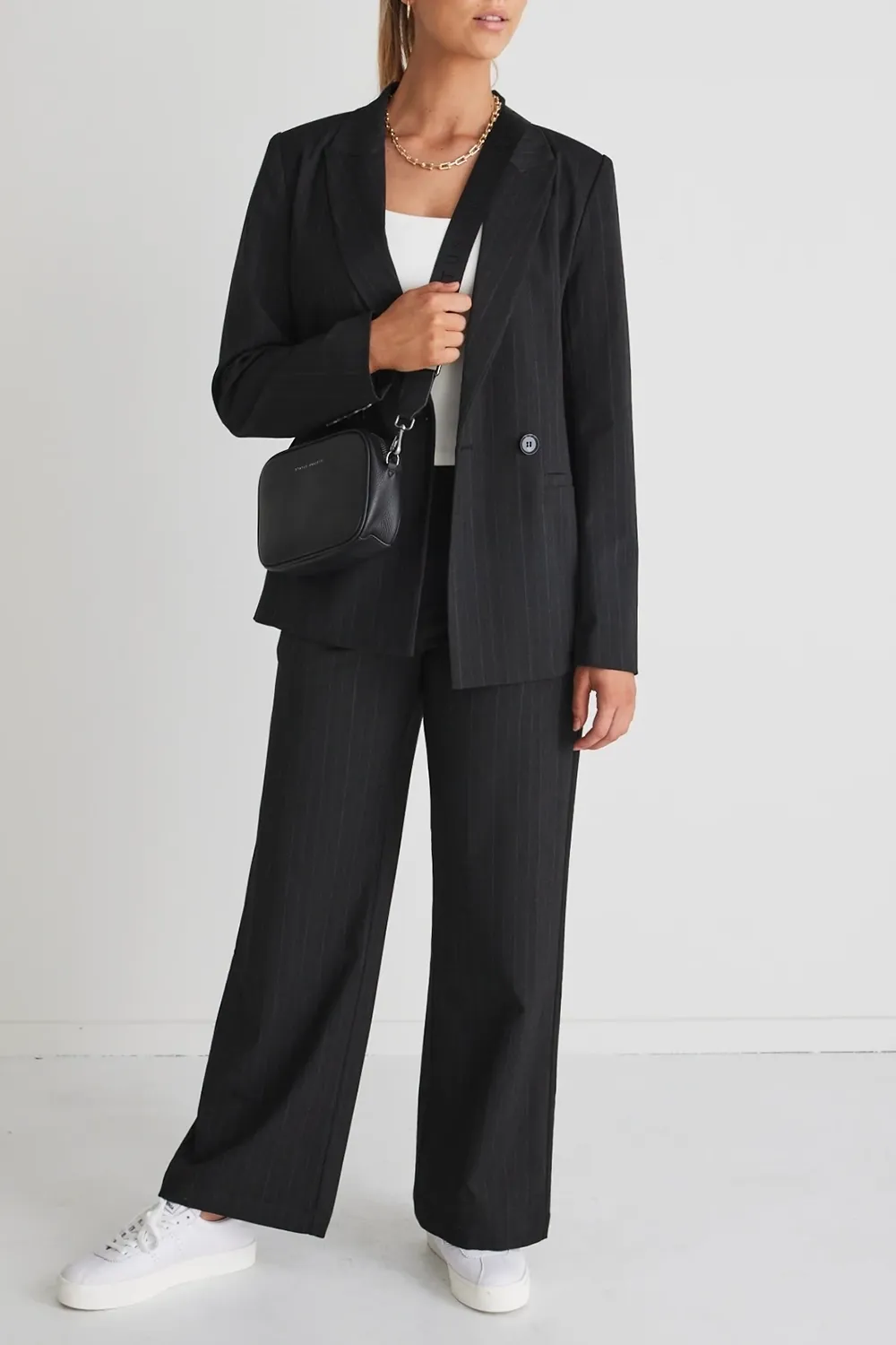 Black Structured Short - Sleeve Blazer