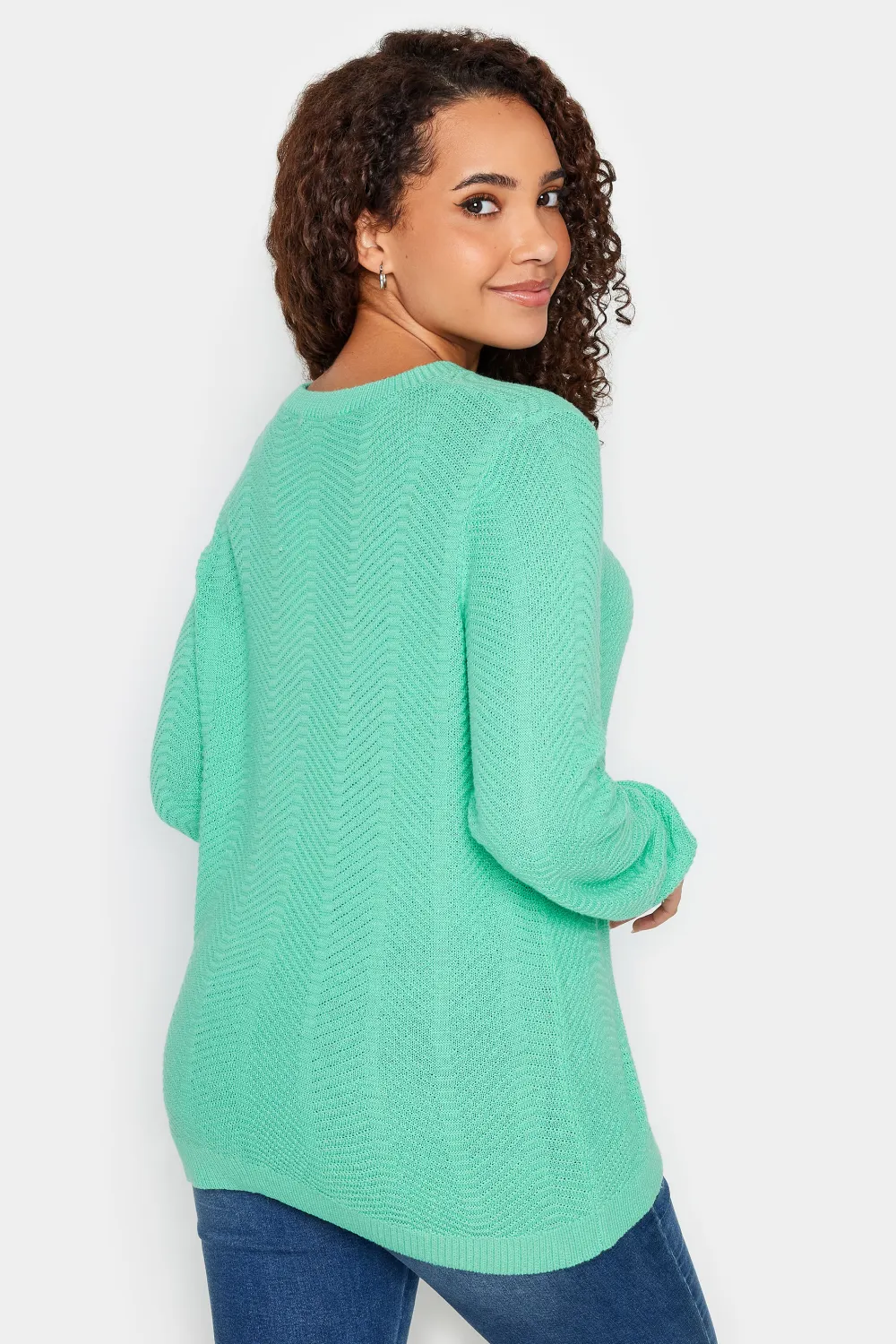 M&Co Light Green Ribbed Knit Jumper