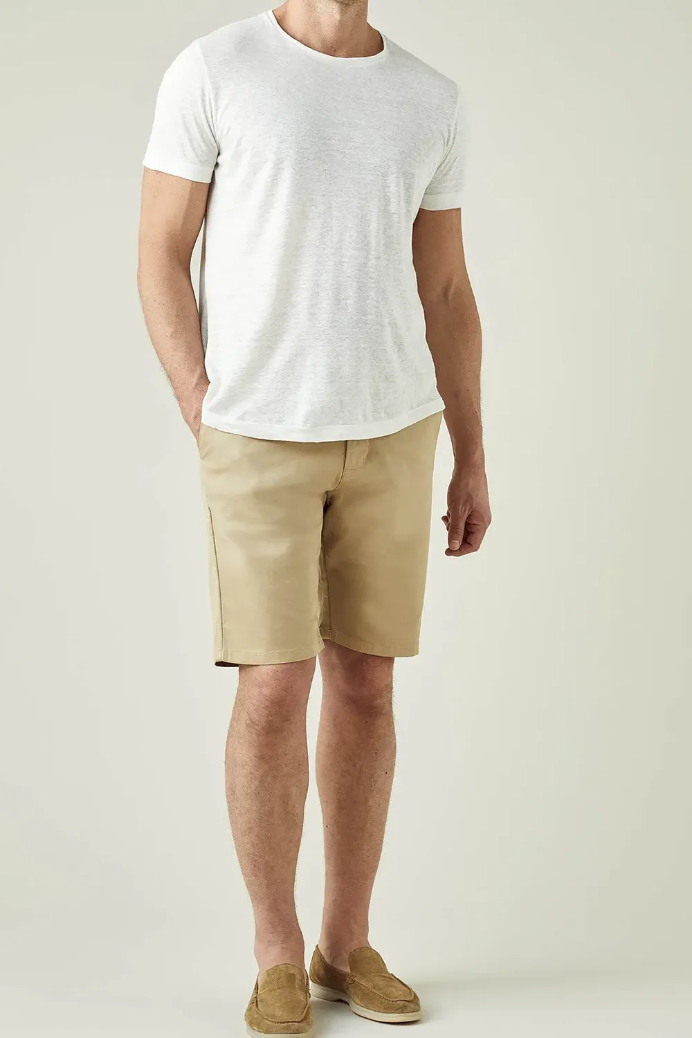 Belt Loops With Additional Central Belt Fastener Shorts