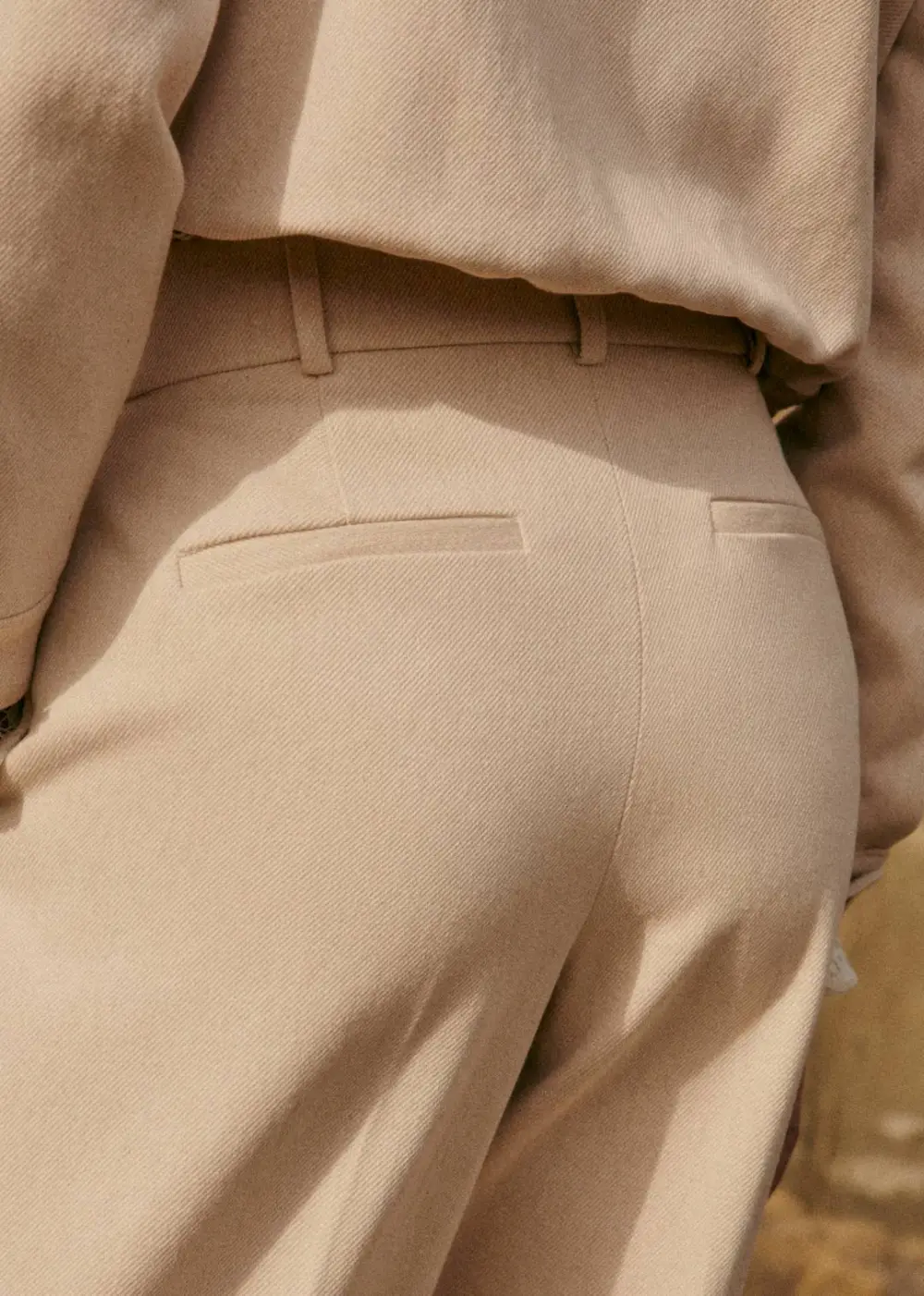 Low-Rise Flat-Pleated Trousers